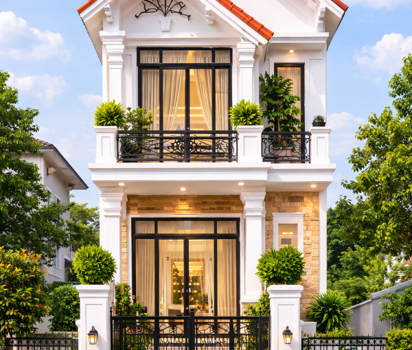 nhà phố 2 tầng tân cổ điển